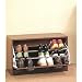 Single Cherry Finish Shoe Cabinet
