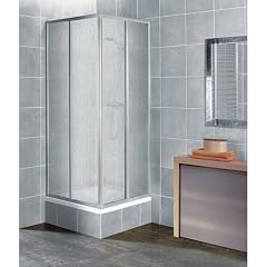 Eckeinstieg �Easy� silberfarben Ausf�hrung 2: Kunststoffglas Dekor Tropfen