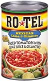 Ro-Tel Diced Tomato Mexican Lime Juice and Cilantro, 10-Ounce Cans (Pack of 12)