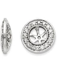 14k White Gold Diamond Earrings Jackets. Carat Wt- 0.663ct. Metal Wt- 1.69g