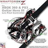 Abstract 02 Red WraptorSkinz Skin fits XBOX 360 & PS3 Guitar Hero III Les Paul Controller (GUITAR NO