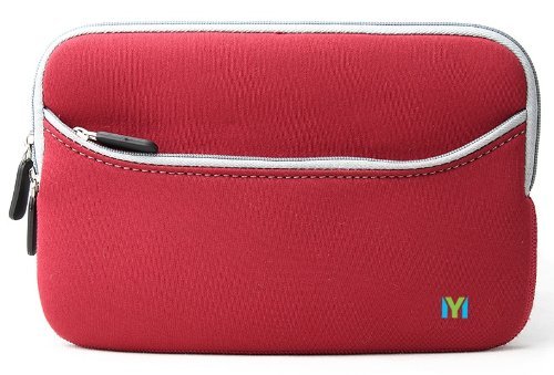 YooMee Red Neoprene Sleeve for Amazon Kindle 3, Kindle Touch, Kindle Touch 3G and Kindle Fire 7-Inch Tablet (Red)(NOT Compatible with Fire HD)