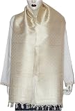 Vintage Off-white Scarf Women Apparel Silk India Dress Size 22  X 72  (srfp235)