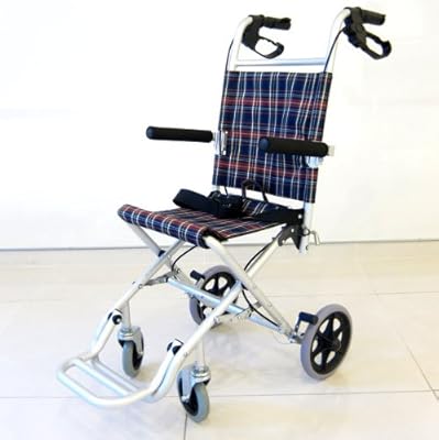 【タッチ】【旅行やレジャーに大活躍！】【介護・介助用】【簡易式】【超軽量】【超コンパクト】【車椅子】【アルミ】【折りたたみ式】【介助ブレーキ付き】【跳ね上げ式】