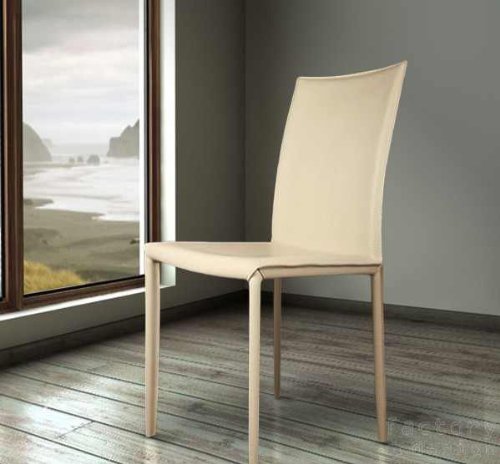 Stuhl COSTA Creme Leder