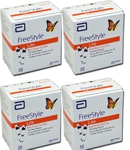 FreeStyle Lite Test Strips 200Ct. Nfrs Bundle Deal Savings (4 boxes of 50Ct = 200Ct Total)