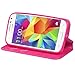Samsung Galaxy Prevail LTE Case,Samsung Galaxy Core Prime Case,NageBee -Wallet Flip Case Pouch Cover Fold Stand case Premium Leather Wallet Flip Case for Samsung Galaxy Prevail LTE / Samsung Galaxy Core Prime (Leather Wallet Pink)
