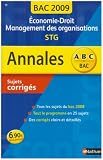 Economie-Droit Management des organisations Tle STG : Sujets corrigés