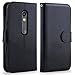 Droid Maxx 2 Case, LK Droid Maxx 2 Wallet Case, Luxury PU Leather Case Flip Cover Built-in Card Slots & Stand For Motorola Moto Droid Maxx 2, BLACK
