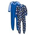 Toddler Boys' Gerber 2pk Trucks Blanket Sleeper Navy