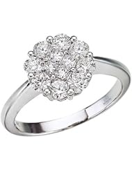 Birthstone Company 14K White Gold Diamond Clustaire Ring