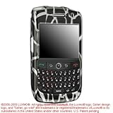 3-Piece Bundle Premium Designer Hard Crystal Snap-on Case for Blackberry Curve 8900 Case - Black Giraffe Print + Screen Protector + Belt Clip