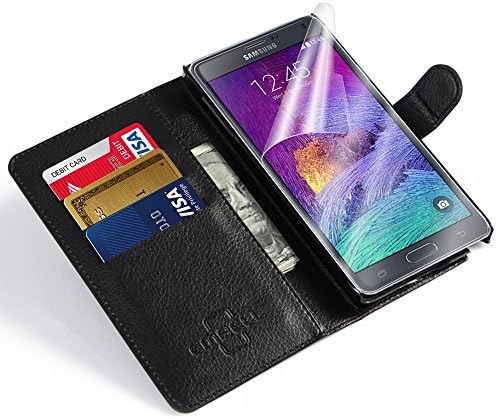 Samsung Galaxy Note 4 Wallet Case with Free HD Screen Protector