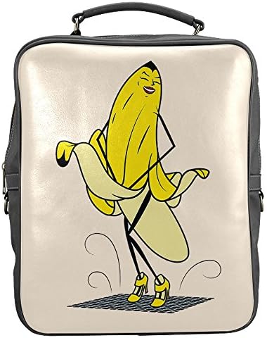 Neyyto Unisex Bananas Marilyn Monroe School Shoulder Square Backpack