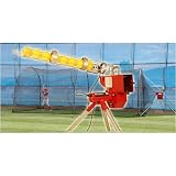 Trend Sports Heater Softball Pitching Machine and Xtender 24' Cage