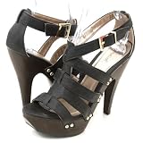 Qupid Impress105 Platform Pumps Black