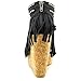 Not Rated Frolic In Fringe Women Open Toe Canvas Wedge Sandal