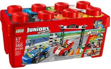 LEGO Juniors Racecar Rally Building Set, Features 2 Easy-to-build Race Cars