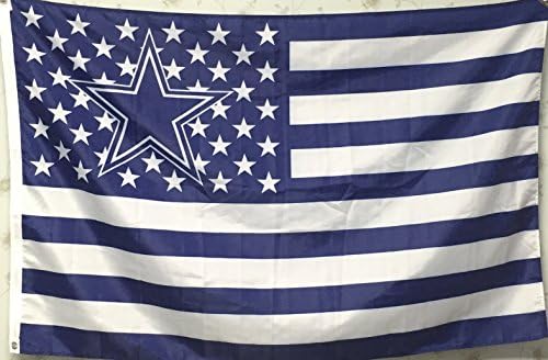 Dallas Cowboys With US Stripe Star Flag (3ftx5ft)