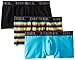 Diesel Men's 3-Pack Divine Fresh and Bright Trunk, Black Stripe/Aqua/Black, Small