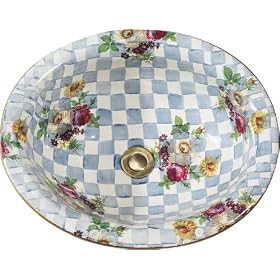 MacKenzie-Childs Honeymoon Oval Sink-Blue