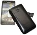Suncase Ledertasche (Lasche mit Rückzugfunktion) für Samsung Galaxy S II (i9100) S2 schwarz