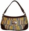 Women's Etienne Aigner Purse Handbag Parker Collection Multi Stripe Famul