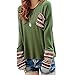 Myobe Women's Long Sleeve with Thumb Holes Shirts Boho Pocket Loose T Shirts