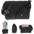 ELEPHANT Schultertasche JONES BAG Messenger Schultertasche Kuriertasche DIN A 4 // SCHWARZ