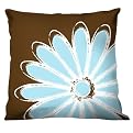 100% Thai Silk Decorative Pillow - Bloom Blue (18 x 18")