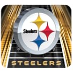 NFL Football Team Logo Vortex Sublimated Mouse Pad - Pittsburgh Steelers