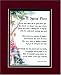 "For A Special Niece" Touching 8x10 Poem, Double-matted in Burgundy/Dark Green And Enhanced With Watercolor Graphics. "For A Special Niece" Touching 8x10 Poem, Double-matted in Burgundy/Dark Green And Enhanced With Watercolor Graphics.