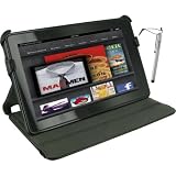 rooCASE Slim-Fit Folio Case w/ Stand & Stylus for Amazon Kindle Fire