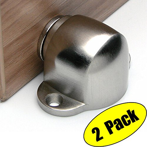 KES SUS304 Stainless Steel Magnetic Doorstop/Door with Catch Screw Mount 2 Pack or 1 Pair, Brushed Finish, HDS202-2-P2