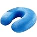 Yinglite Memory Foam Travel Neck Pillow U Shape , Ortho Therapy Neck Support Pillow with Velour Cover (Blue)
