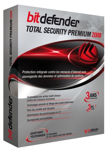 BitDefender Total Security Premium 2008 (3 postes, 3 ans)