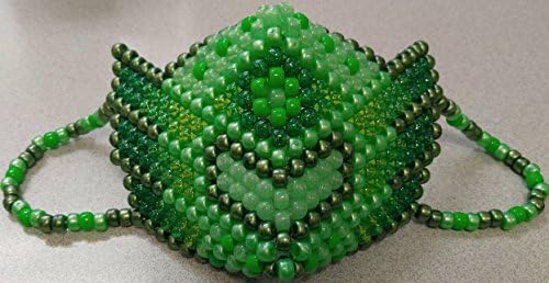 Kandirella Green PLUR Warrior Love Kandi Mask