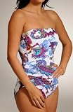 Tommy Bahama Zaffiro Paisley Shirred One Piece Swimsuit (TSW20116P)