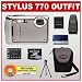 Olympus Stylus 770 SW 7.1 Megapixel Waterproof Digital Camera with 3x Optical Zoom + Olympus M-2GB High Capacity xD-Picture Card + Olympus xD-Picture Card Reader/Writer + Spare Li-40B Battery + Digital Camera Case