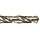 Cleveland 2513 Cobalt Steel Long Length Drill Bit, Gold Oxide Finish, Round Shank with Tang, 118 Degree Notched Point