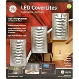 Search : GE CoverLite Nightlight, WHITE LED, Auto On/Off, Brushed Nickel Finish, THREE PACK