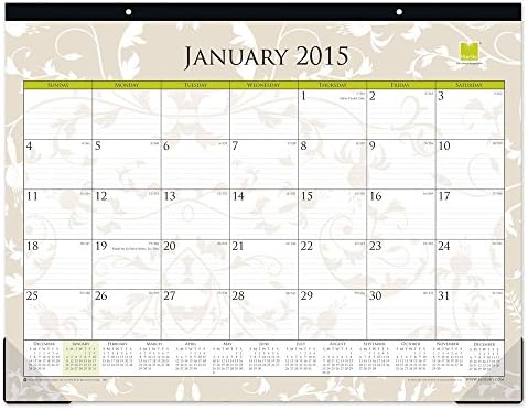 Blue Sky 2015 Maison Monthly Desk Pad Calendar, Case Bound, 22 x 17 Inches
