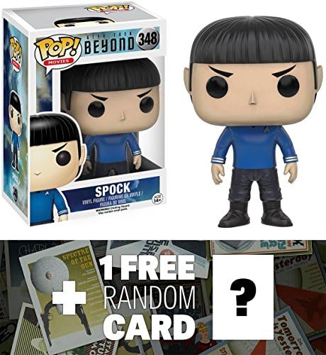 Spock: Funko POP! x Star Trek Beyond Vinyl Figure + 1 FREE Official Star Trek Trading Card Bundle (104876)