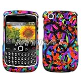 Rainbow Rings Dark Phone Protector Cover for RIM BlackBerry 8520 (Curve), R ....