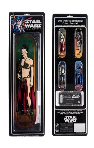 Star Wars Skateboard Deck Slave Leia Collectible Blister Packaging Santa Cruz