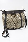 Gucci Handbags Crystal Beige (Coating) and Brown Leather Messengers 265691
