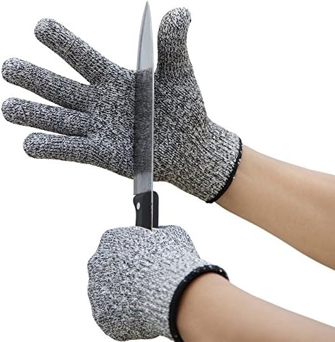 Cut Resistant Gloves - High Performance Level 5 Protection, Food Grade,Best Work Gloves for Hand Protection and Yard-work, Kitchen Glove for Cutting and Slicing Both men and women (Small/Medium)