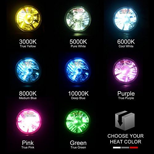 HID Auto Vision H1 Single Beam HID Xenon Replacement Bulb Set-5000K-Pure White-FREE Warranty Included (2 Bulbs)