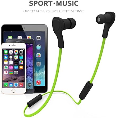 TFLASH Wireless Bluetooth 4.1 Sports Earphones In-ear Running Stereo Earbuds Headsets for iPhone 6s Plus Samsung Galaxy Huawei p8 p9000 Elephone S3 Android Cell Phones Headphones (Green)