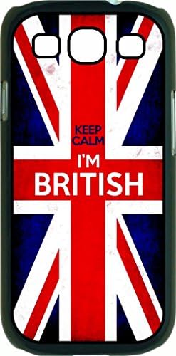 Keep Calm I'm British TM Protective Black Plastic Case for the Samsung Galaxy s3 i9300-Made in the U.S.A.